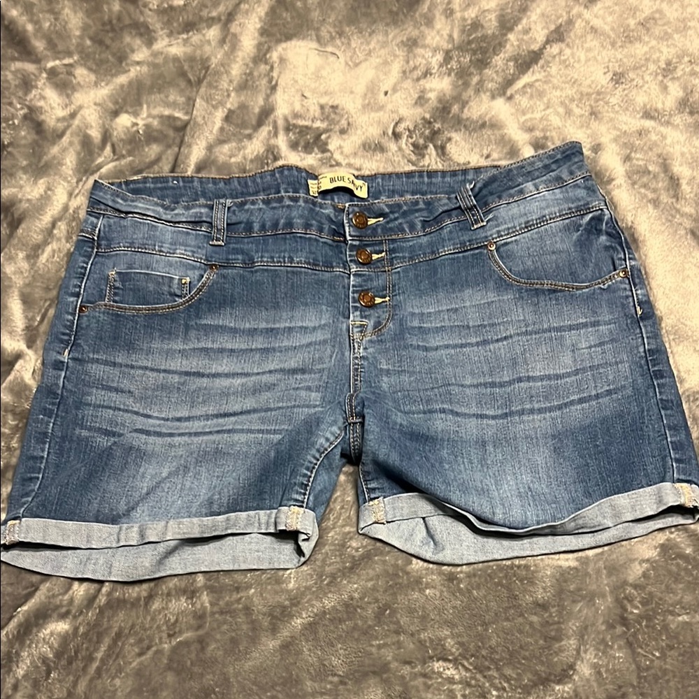 Blue Denim Women's Shorts